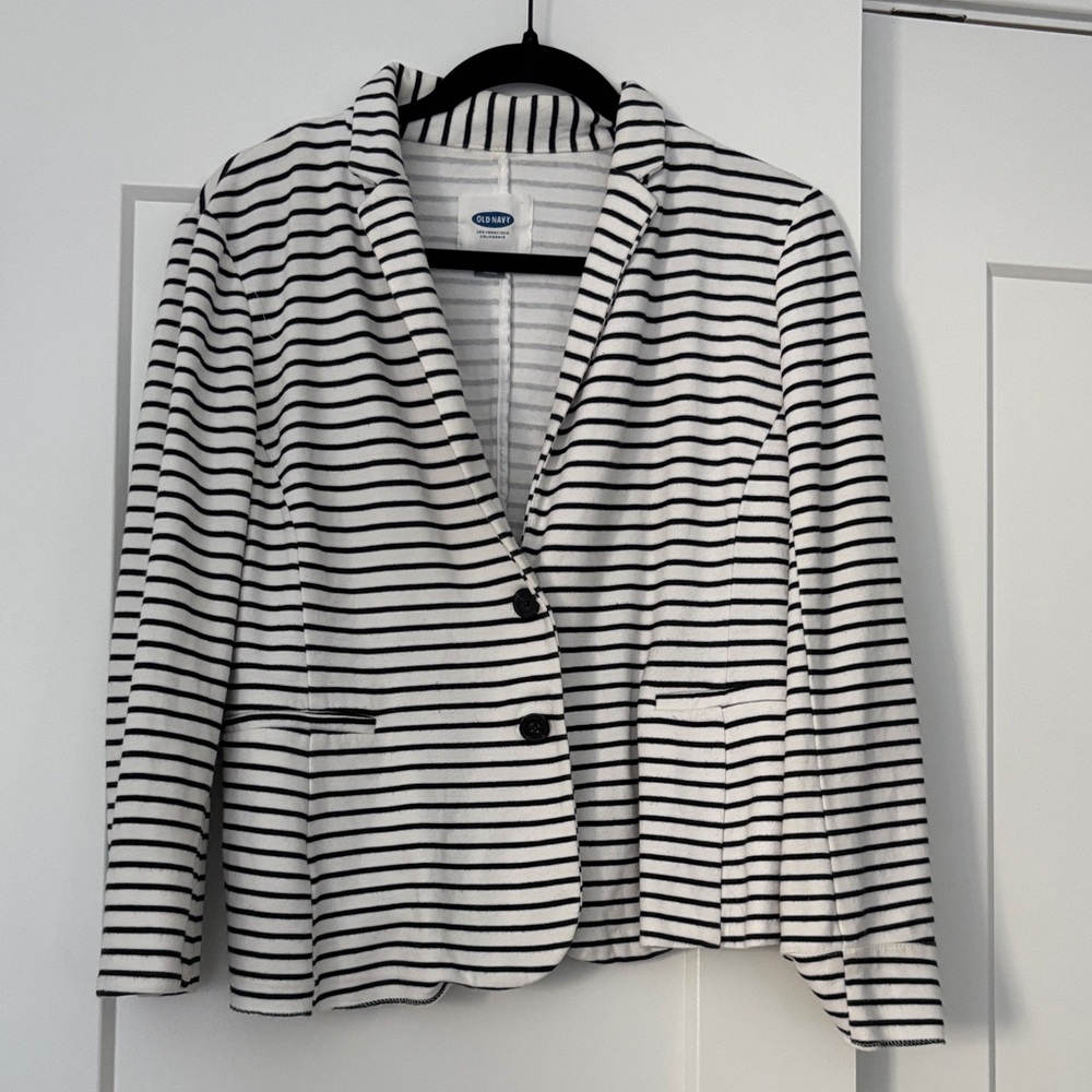 Old Navy Women's Striped Cotton Blazer